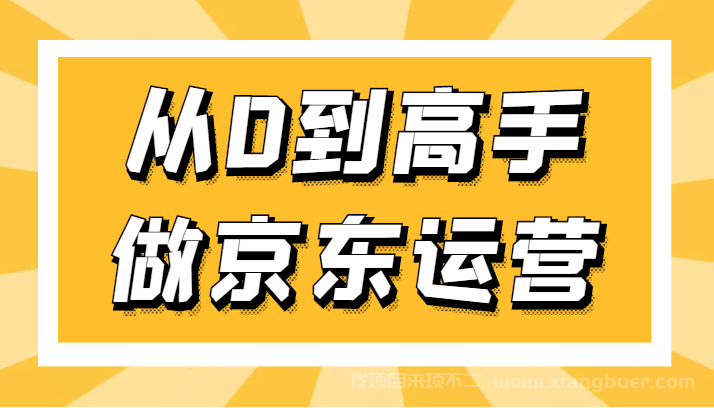  【第232期】从0到高手做京东运营，从基础到高级，带你玩转京东电商平台