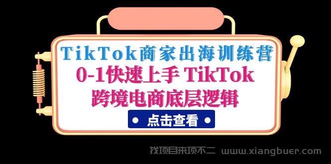 【第235期】TikTok商家出海训练营：0-1快速上手 TikTok跨境电商底层逻辑