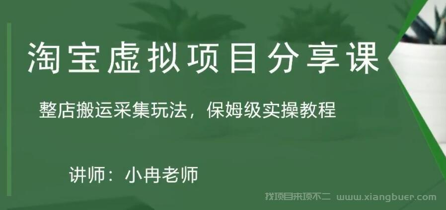 【第472期】淘宝虚拟整店搬运采集玩法分享课：整店搬运采集玩法，保姆级实操教程