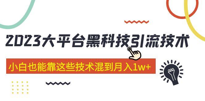 【第509期】价值4899的2023大平台黑科技引流技术 小白也能靠这些技术混到月入1w+29节课