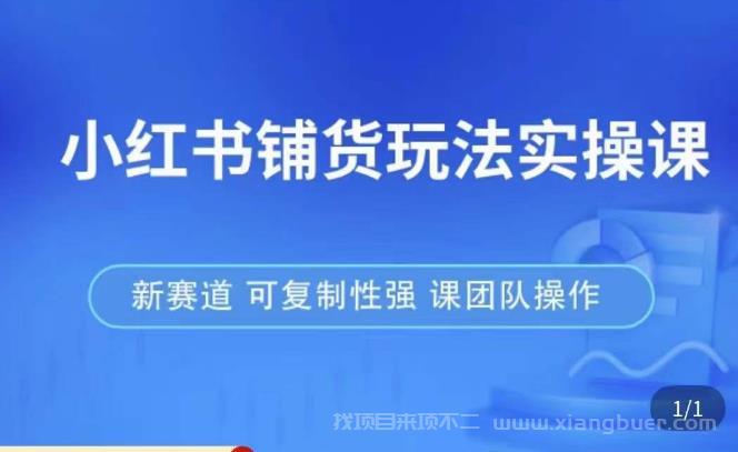 【第697期】小红书铺货玩法实操课，流量大，竞争小，非常好做，新赛道，可复制性强，可团队操作