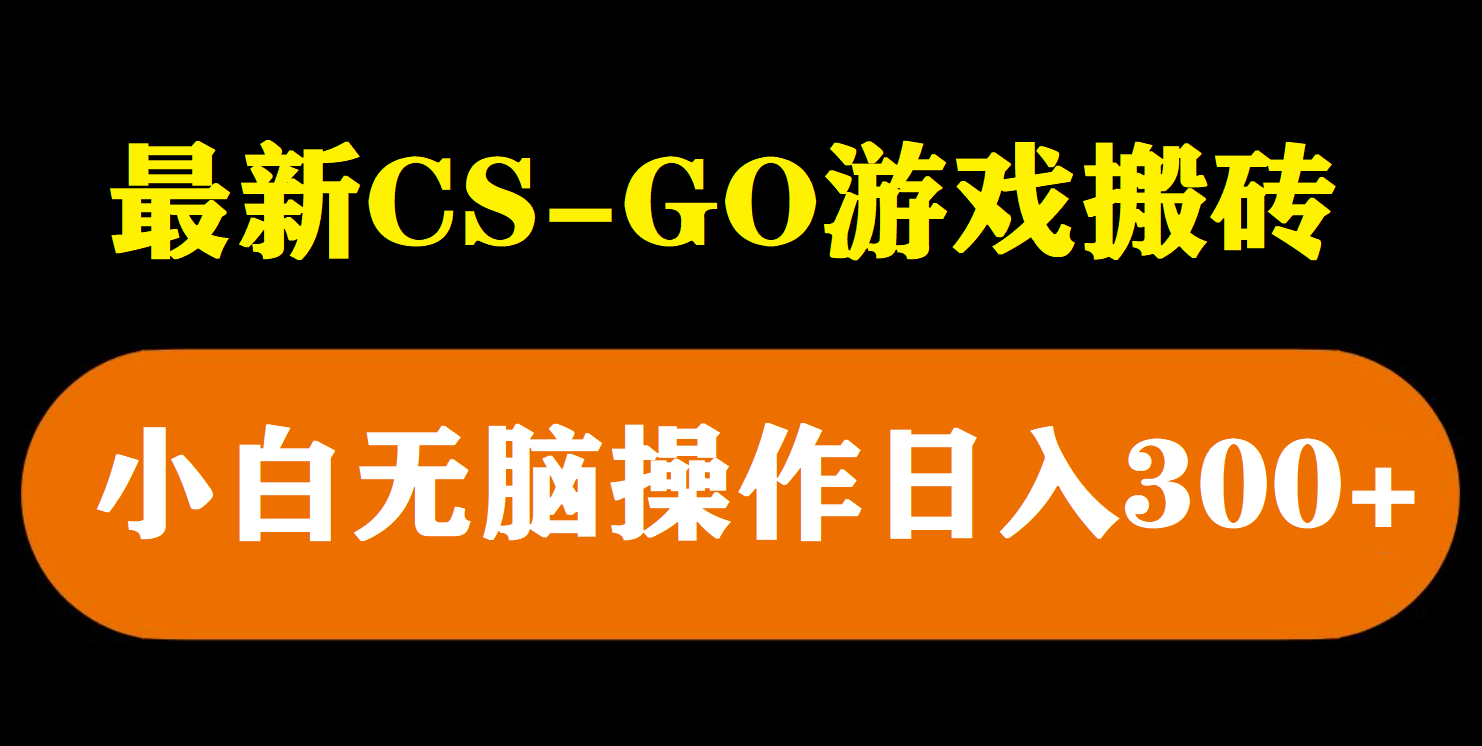 【第1199期】最新csgo游戏搬砖游戏，无需挂机小白无脑也能日入300+ 