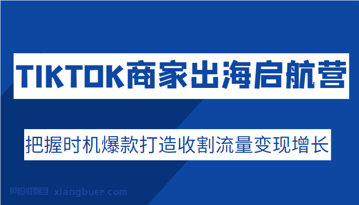 【第1949期】TIKTOK商家出海启航营，把握时机爆款打造收割流量变现增长