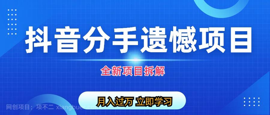 【第2454期】自媒体抖音分手遗憾项目私域项目拆解