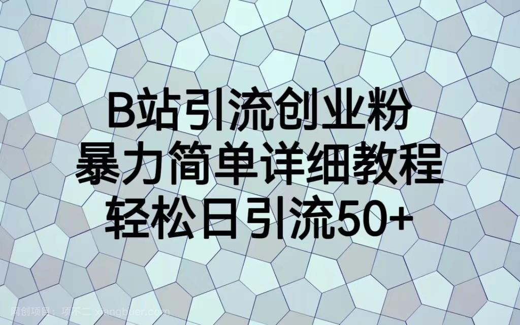  【第2469期】B站引流创业粉，暴力简单详细教程，轻松日引流50+ 