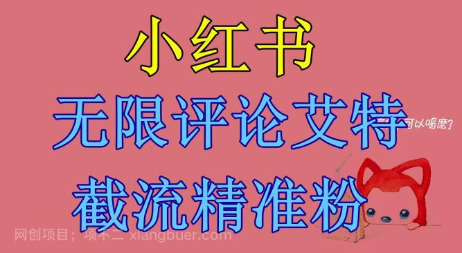 【第2390期】小红书无限评论艾特截流精准粉（软件+教程）