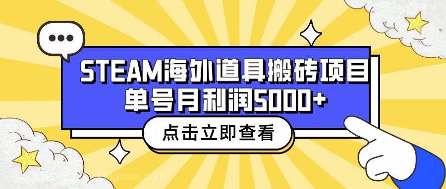 【第2679期】收费6980的Steam海外道具搬砖项目，单号月收益5000+全套实操教程