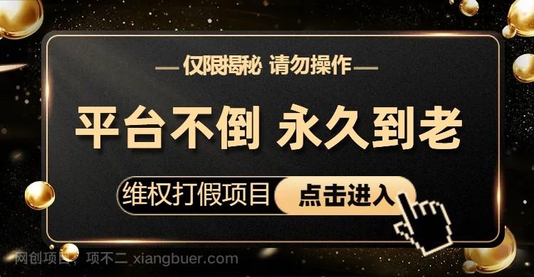 【第2746期】维权打假项目，电商平台不倒，项目长久到老，零投入，高回报（仅揭秘，勿操作）  