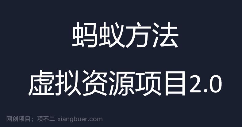 【第2764期】虚拟资源掘金课，虚拟资源的全套玩法 价值1980元