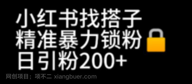 【第2924期】小红书找搭子暴力精准锁粉+引流日引200+精准粉