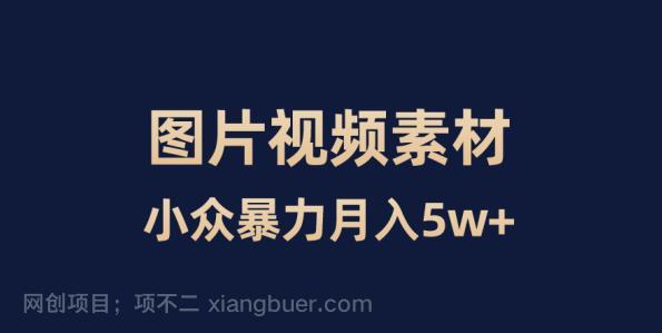 【第3210期】小众暴力，零成本，靠卖图片视频素材月入5W+