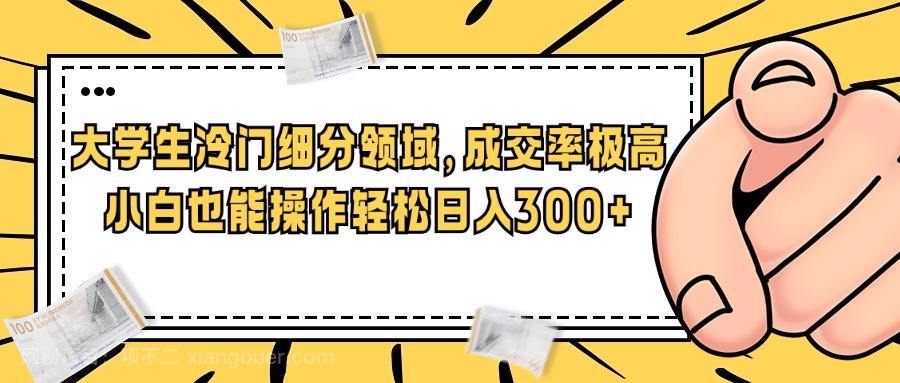 【第3744期】一个大学生冷门领域，转化率极高，新手小白也能轻松上手操作，单日变现300+