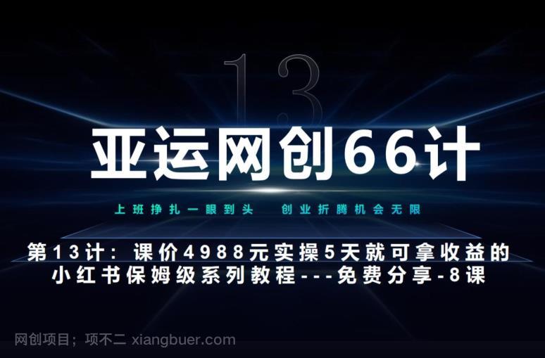 【第4108期】亚运网创66计第13计：小红书实战系列，只需5天即可完全上手-系列10节课第8课–秘笈3式建立专属爆款选题库–高杠杆+嚼碎喂嘴里