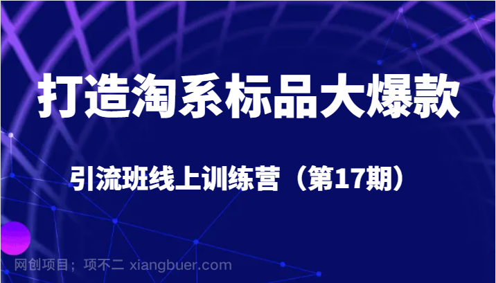 【第4236期】打造淘系标品大爆款引流班线上训练营（第17期）5天直播授课+1个月答疑