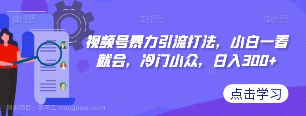 【第4310期】视频号暴力引流打法，小白一看就会，冷门小众，日入300+【揭秘】