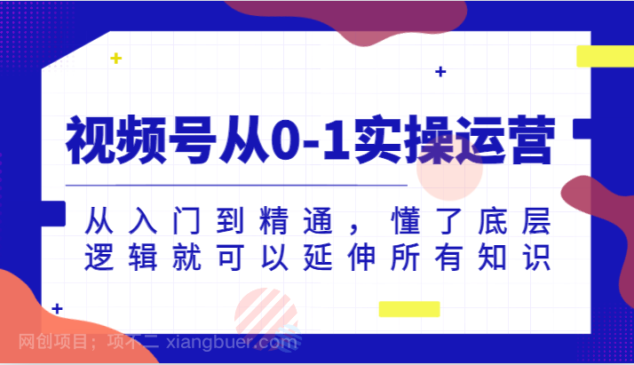 【第4333期】视频号从0-1实操运营，从入门到精通，懂了底层逻辑就可以延伸所有知识