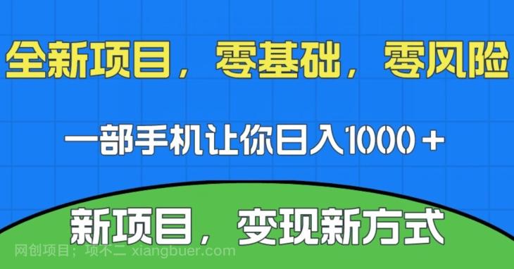 【第6100期】新项目，新平台，一部手机即可日入1000＋，无门槛操作【揭秘】