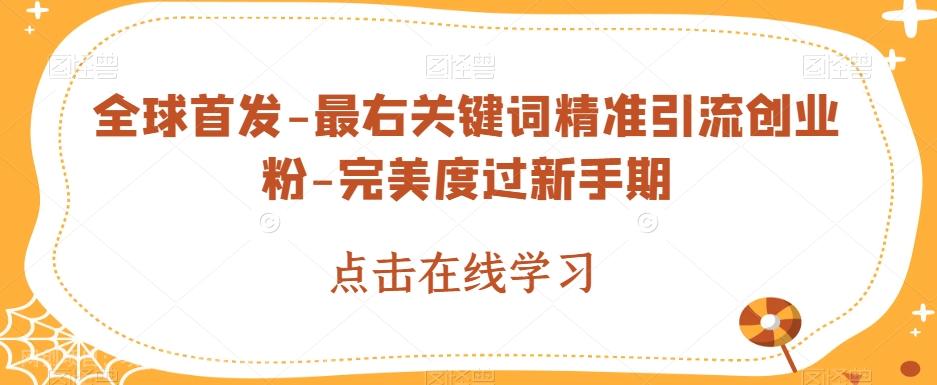 【第6124期】全球首发-最右关键词精准引流创业粉-完美度过新手期【揭秘】