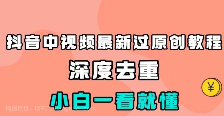 【第6138期】抖音中视频最新过原创教程，深度去重，小白一看就懂【揭秘】