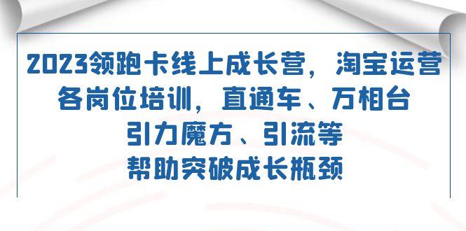 【第6744期】2023领跑·卡 线上成长营 淘宝运营各岗位培训 直通车 万相台 引力魔方 引流