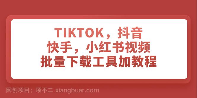 【第7046期】TIKTOK，抖音，快手，小红书视频批量下载工具加教程