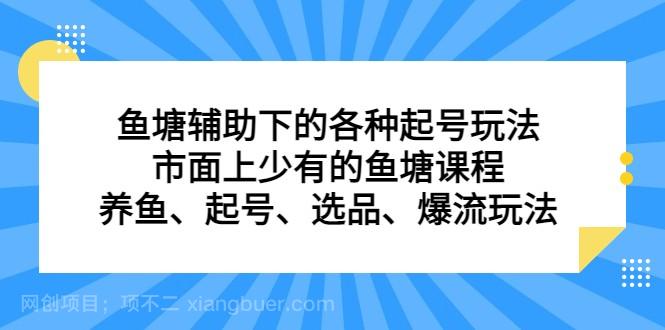 【第7251期】鱼塘 辅助下的各种起号玩法，市面上少有的鱼塘课程 养鱼 起号 选品 爆流（11月更新）