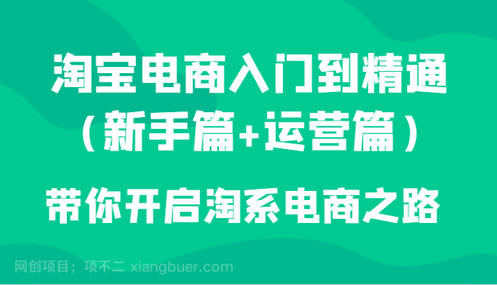 【第7500期】淘宝电商入门到精通（新手篇+运营篇）带你开启淘系电商之路