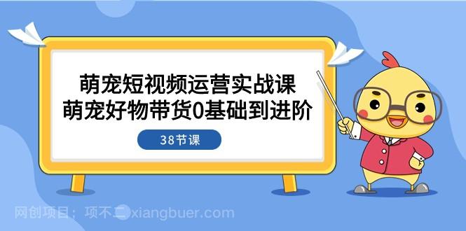 【第7752期】萌宠·短视频运营实战课：萌宠好物带货0基础到进阶（38节课）