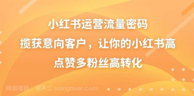 【第10125期】小红书运营流量密码，揽获意向客户，让你的小红书高点赞多粉丝高转化