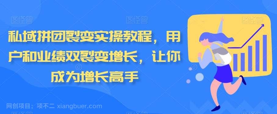 【第10285】私域拼团裂变实操教程，用户和业绩双裂变增长，让你成为增长高手