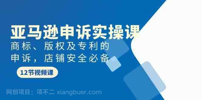 【第11770期】亚马逊申诉实战课，商标、版权及专利的申诉，店铺安全必备