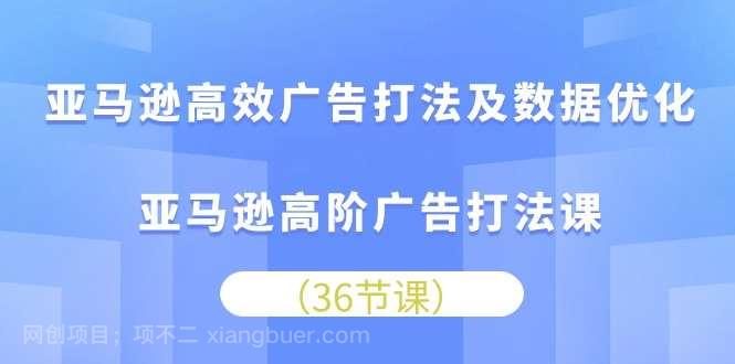 【第11904期】亚马逊 高效广告打法及数据优化，亚马逊高阶广告打法课（36节）