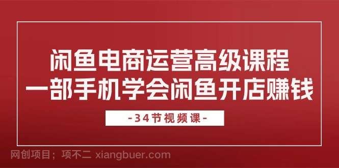 【第11945期】闲鱼电商运营高级课程，一部手机学会闲鱼开店赚钱（34节课）