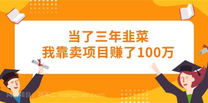 【第11984期】当了三年韭菜我靠卖项目赚了100万