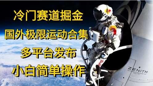 【第12017期】冷门赛道掘金，国外极限运动视频合集，多平台发布，小白简单操作