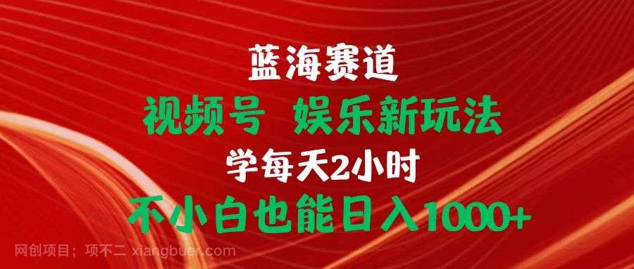 【第12114期】蓝海赛道视频号 娱乐新玩法每天2小时小白也能日入1000+