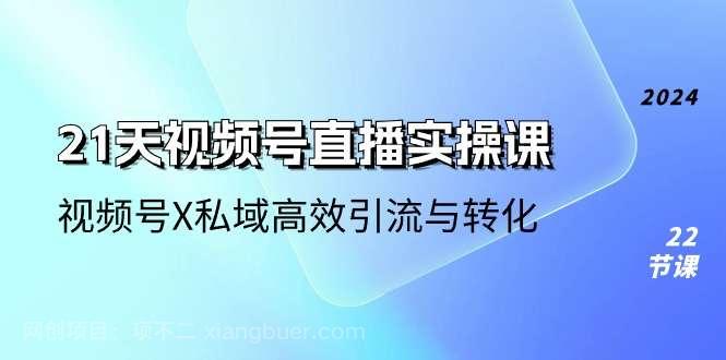 【第12381期】21天视频号直播实操课，视频号X私域高效引流与转化（22节课）