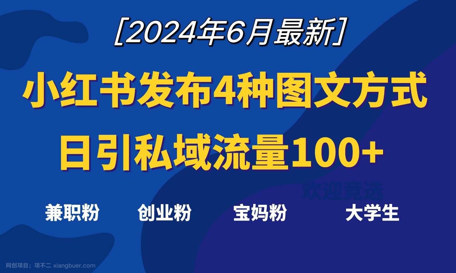 【第12449期】小红书发布这4种图文，就能日引私域流量100+ 