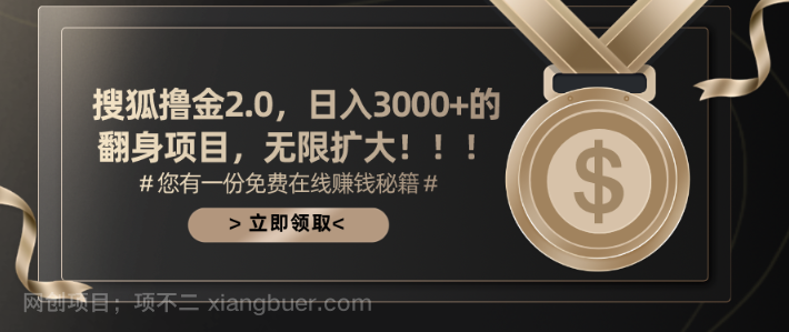 【第12676期】搜狐撸金2.0日入3000+，可无限扩大的翻身项目