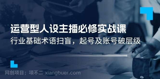 【第12695期】运营型人设主播必修实战课：行业基础术语扫盲，起号及账号破层级