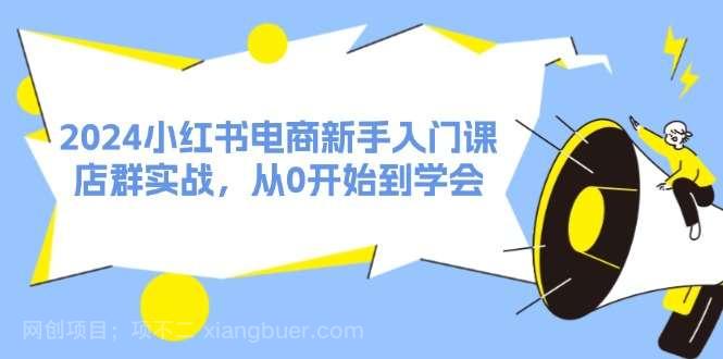 【第13017期】2024小红书电商新手入门课，店群实战，从0开始到学会（31节）