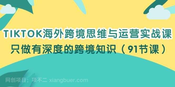 【第13061期】TIKTOK海外跨境思维与运营实战课，只做有深度的跨境知识（91节课）