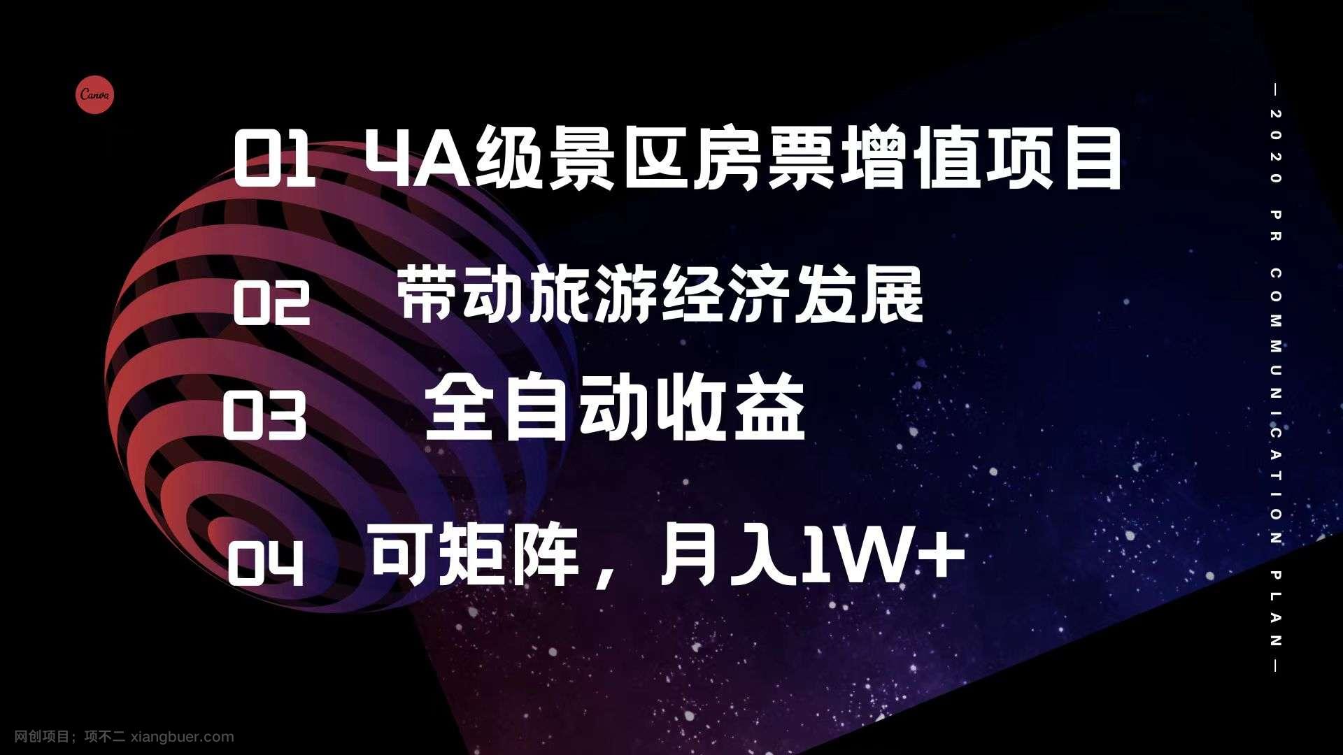 【第13207期】4A级景区房票增值项目 带动旅游经济发展 全自动收益 可矩阵 月入1w+