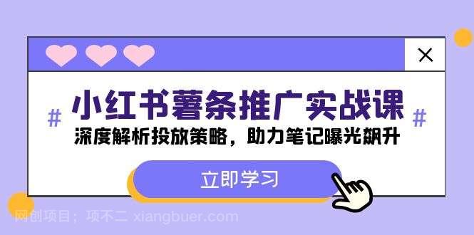 【第13300期】小红书-薯条推广实战课：深度解析投放策略，助力笔记曝光飙升