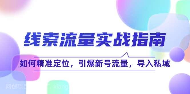 【第13413期】线 索 流 量-实战指南：如何精准定位，引爆新号流量，导入私域