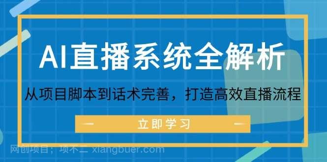 【第13494期】AI直播系统全解析：从项目脚本到话术完善，打造高效直播流程