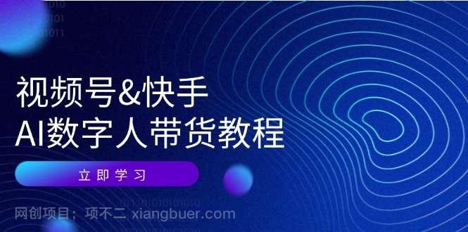 【第13499期】视频号快手AI数字人带货教程：认知、技术、运营、拓展与资源变现