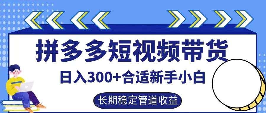 【第13755期】拼多多短视频带货日入300+，实操账户展示看就能学会