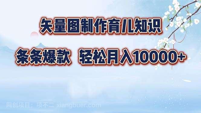 【第13930期】矢量图制作育儿知识，条条爆款，月入10000+