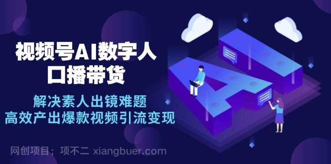 【第13983期】视频号数字人AI口播带货，解决素人出镜难题，高效产出爆款视频引流变现